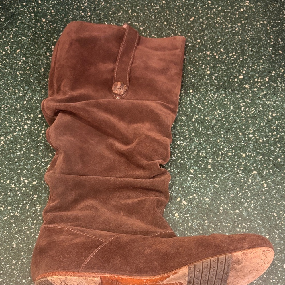 UGG Dark Brown Over the Knee Boots - Picture 2 of 3